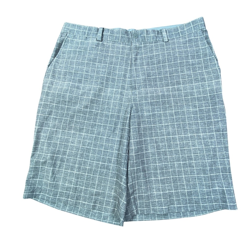 Nike Golf Tour Performance Shorts Mens 36 Dri-Fit Gray Plaid Pro Golf Active Gym